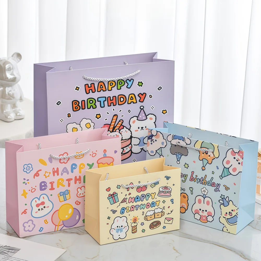 Custom Happy Birthday High-end Gift Handbag Paper Bag - Image 2