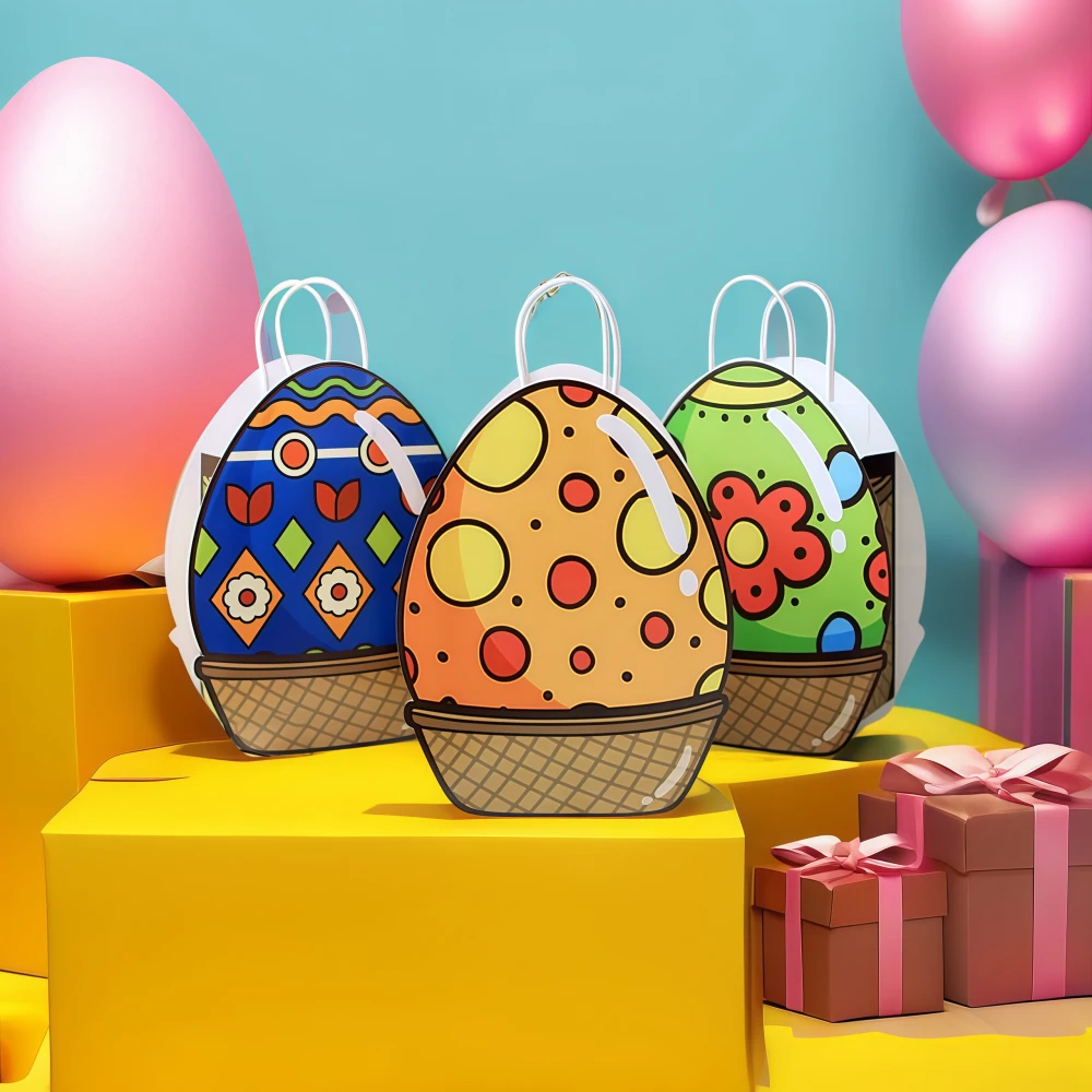 Creative Easter Egg Shape Paper Hand Bag - Image 3