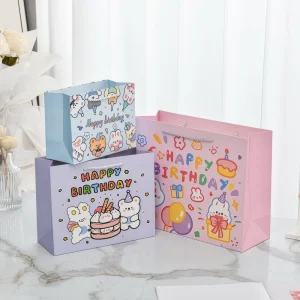 Custom Happy Birthday High-end Gift Handbag Paper Bag - Image 4