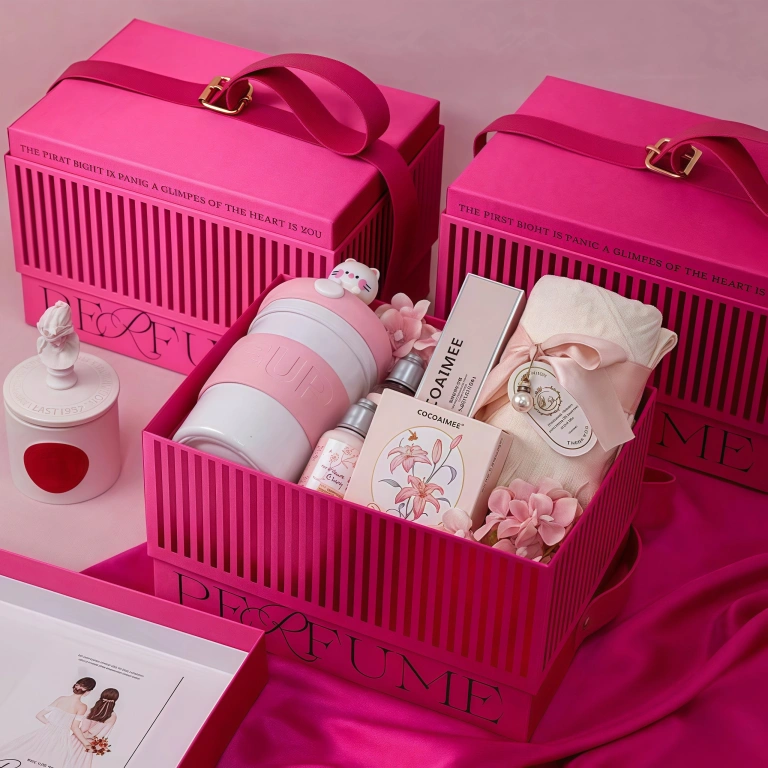Souvenir Pink Lid Gift Box High-end Fashion Creative Gift Box - Image 3