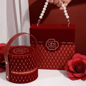 Camellia Paper Flip-Top Gift Box Festival Gift Packaging Box - Image 3