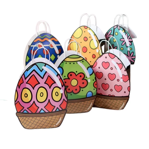 Creative Easter Egg Shape Paper Hand Bag
