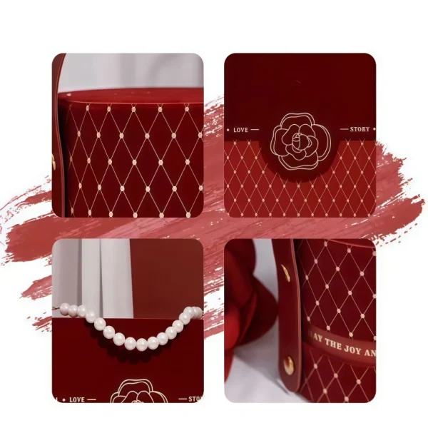 Camellia Paper Flip-Top Gift Box Festival Gift Packaging Box