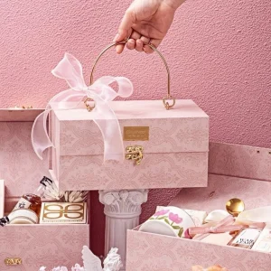 Purple & Pink Flip-Top Magnetic Box High-end Practical Gift Box - Image 4