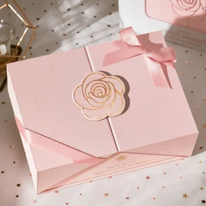 Double Door Flip-Top Gift Box Rose Magnetic Gift Box - Image 3