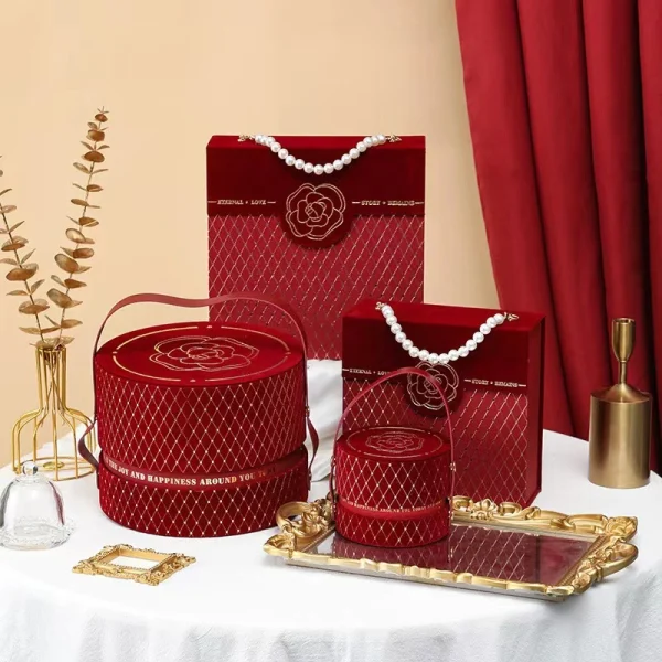 Camellia Paper Flip-Top Gift Box Festival Gift Packaging Box