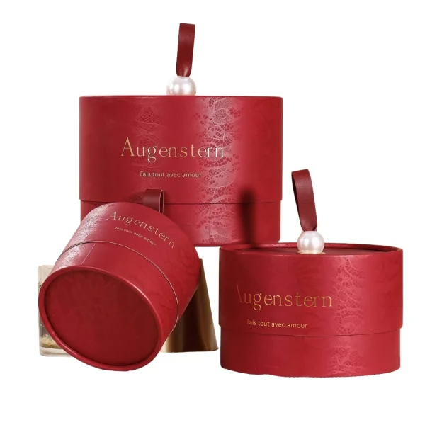 Custom Luxury Multi-Color Round Lid Gift Box with Handle