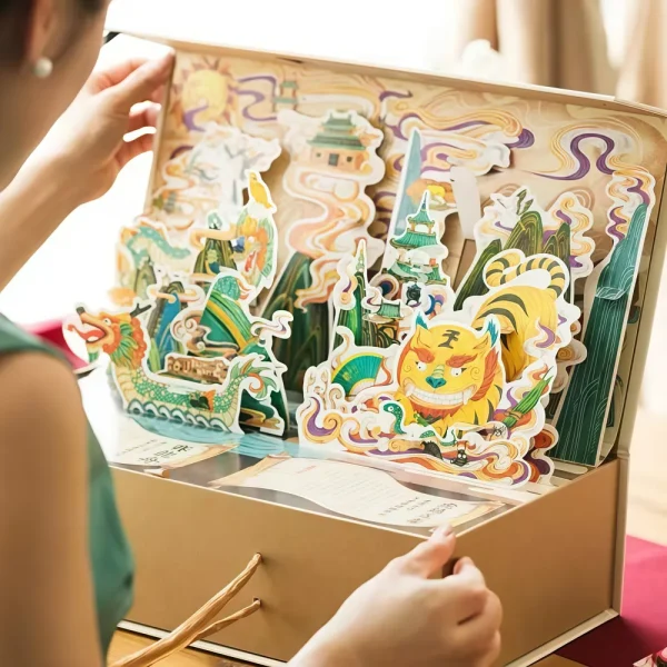Customized Flip-Top Gift Box with Special-Shaped Illustration