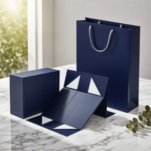 Custom Foldable Gift Box with Matching Gift Bag - Image 2