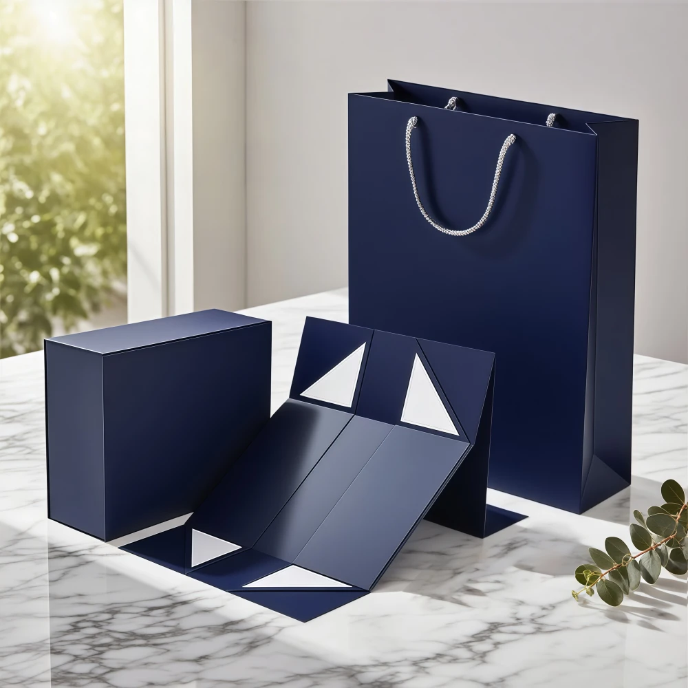 Custom Foldable Gift Box with Matching Gift Bag - Image 2