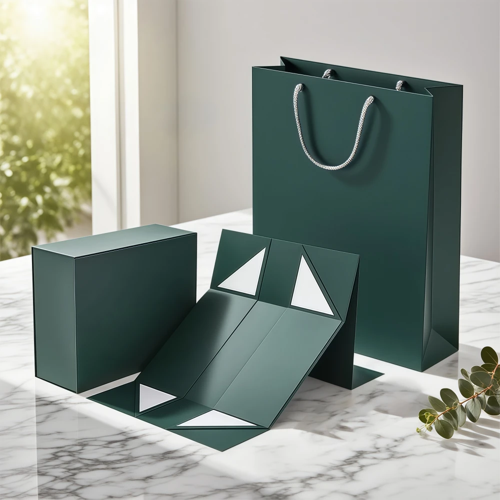 Custom Foldable Gift Box with Matching Gift Bag - Image 4