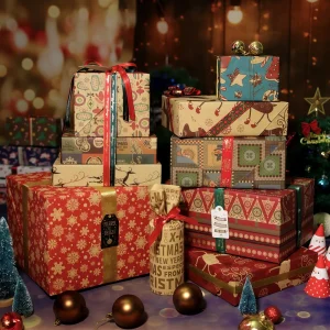 Custom Christmas Lid Gift Box Set with Matching Paper Gift Bag - Image 3