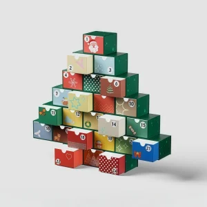 Custom Christmas Tree Shape Unique Shape Drawer Gift Box - Image 3