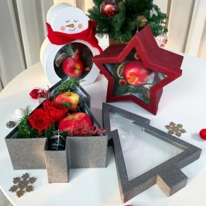 Custom Merry Christmas Unique Shape Lid Gift Box Set - Image 4