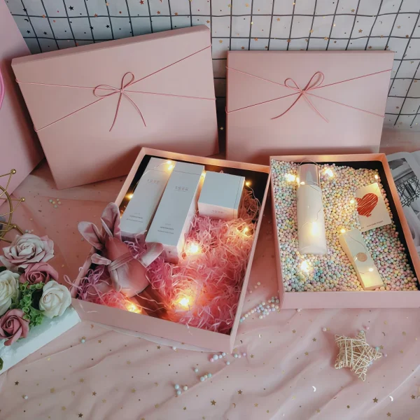 Custom Colorful Bow-Tie Lid Gift Box Cosmetic Packaging Box