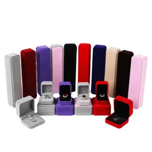 Yaneng-Color-Velet-Jewelry-Box-Set (1) Wholesale Fashion High-end Velvet Jewelry Box Set
