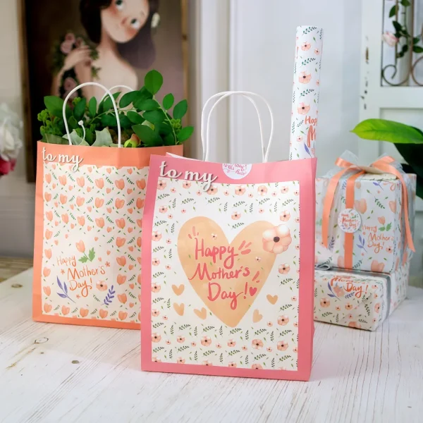 New Matte Textured Holiday Gift Paper Bag