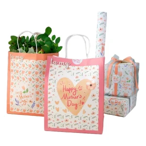 New Matte Textured Holiday Gift Paper Bag