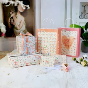 New Matte Textured Holiday Gift Paper Bag - Image 2
