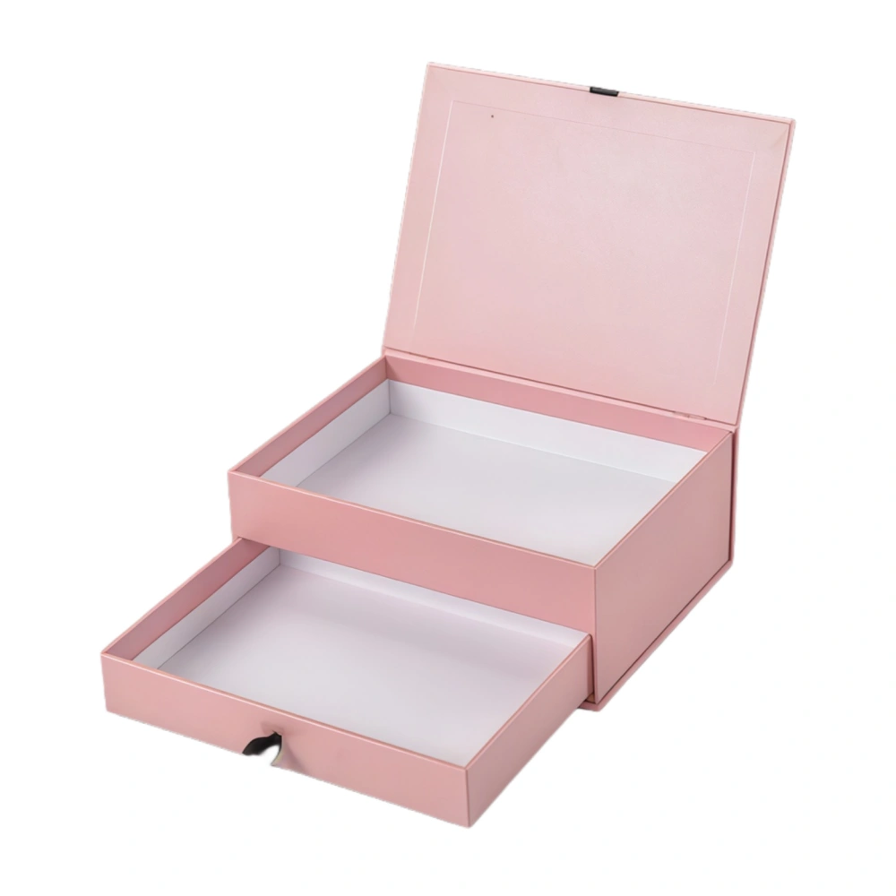 Custom Pink Double Layer Drawer Gift Box - Image 1