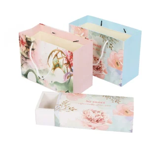 Yaneng-Drawer-Gift-Box (13) Custom Flower Drawer Gift Box with Gift Paper Bag
