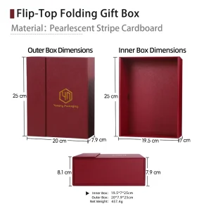 Custom LOGO Flip-Top Foldable Gift Box - Image 3
