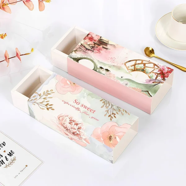 Custom Flower Drawer Gift Box with Gift Paper Bag