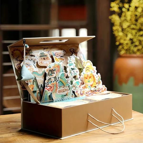 Customized Flip-Top Gift Box with Special-Shaped Illustration