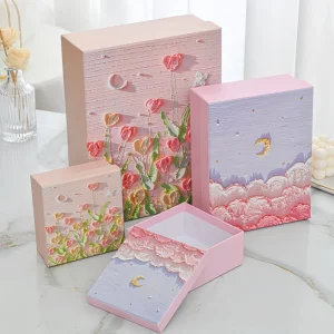 Custom Artistic Oil Painting Gift Box Set with Gift Bag - Image 2