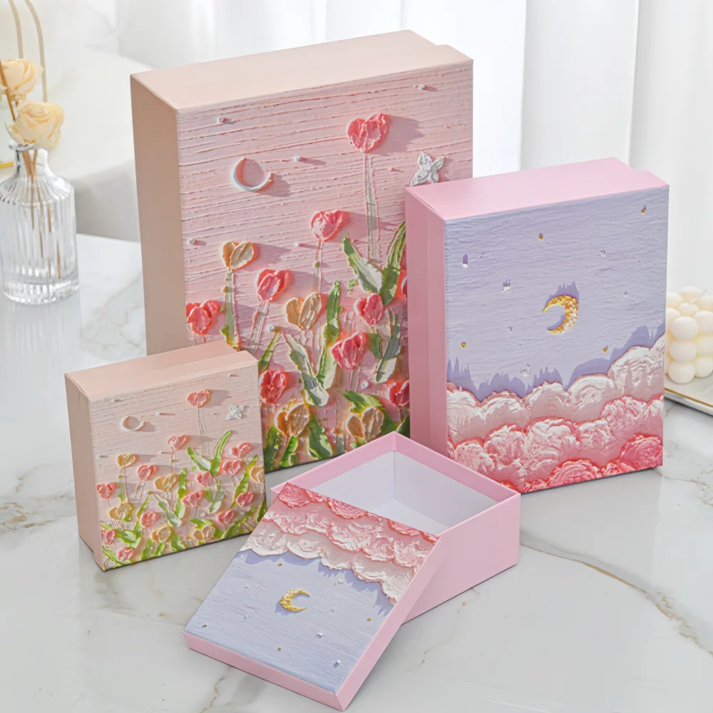 Custom Artistic Oil Painting Gift Box Set with Gift Bag - Image 2