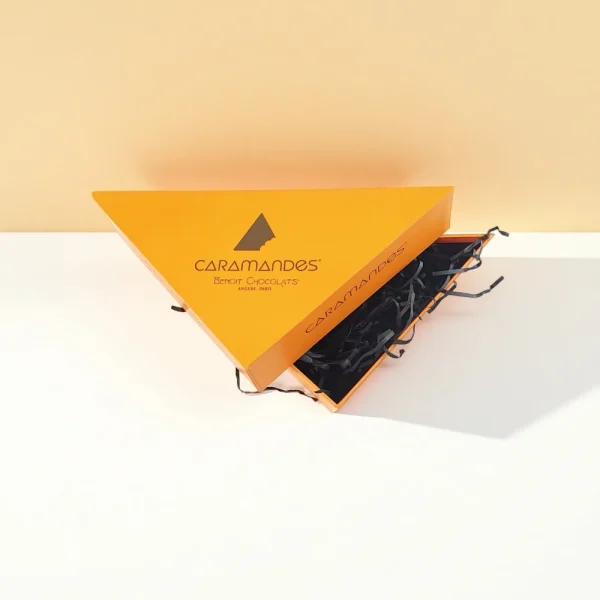 Custom Yellow Triangle Shape Unique Shape Gift Box