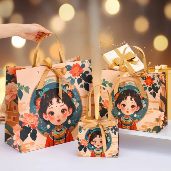 Custom Ancient Style High-end Gift Handbag Paper Bag