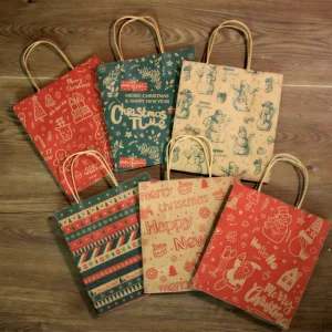 Holiday General Gift Decorative Bag Kraft Paper Bag - Image 3