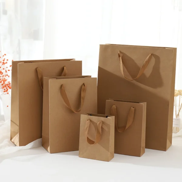 Custom Kraft Paper with Various Size Gift Handbag Paper Bag