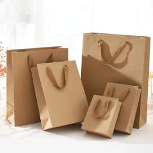 Custom Kraft Paper with Various Size Gift Handbag Paper Bag - Image 3