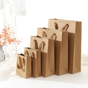 Custom Kraft Paper with Various Size Gift Handbag Paper Bag - Image 4