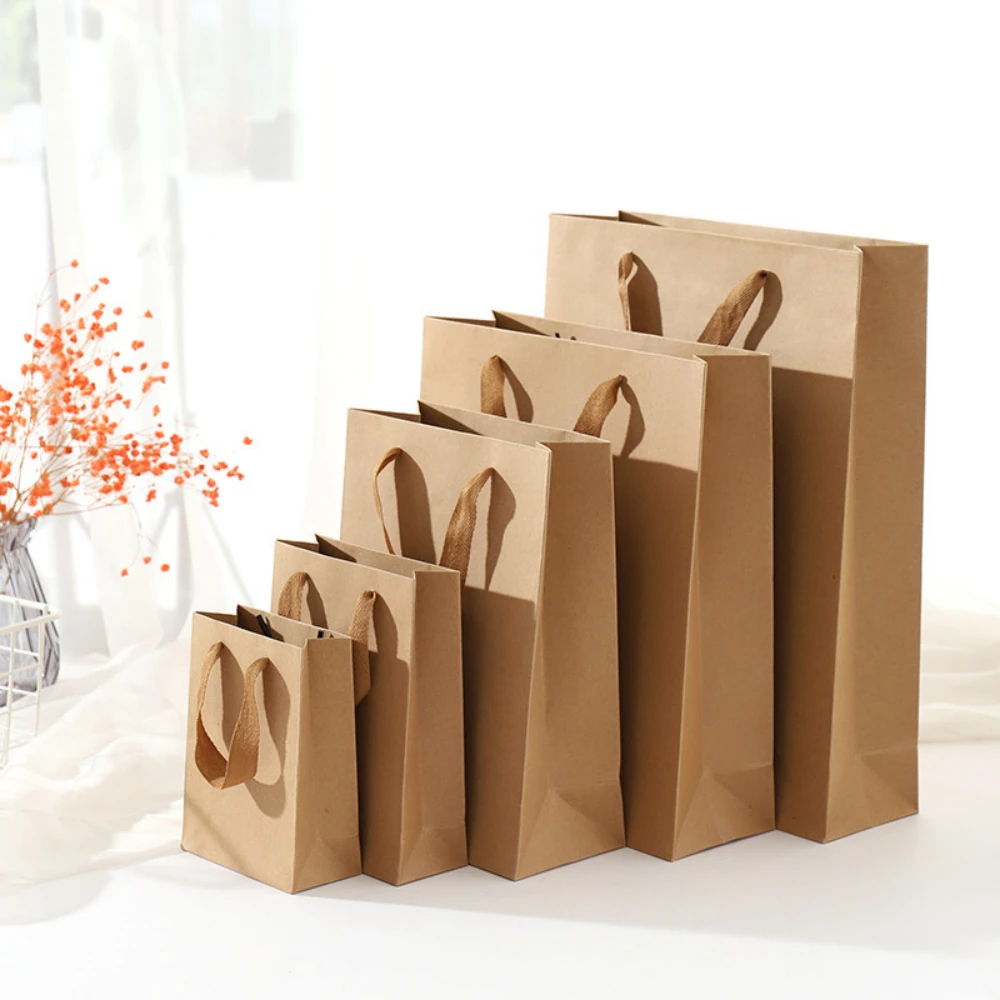 Custom Kraft Paper with Various Size Gift Handbag Paper Bag - Image 4