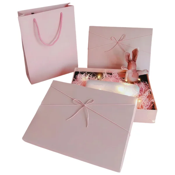 Custom Colorful Bow-Tie Lid Gift Box Cosmetic Packaging Box