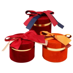 Yaneng-Lid-Gift-Box (21) Custom Luxury Multi-Color Round Lid Gift Box Set