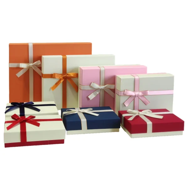 Custom Colorful Bow-tie Lid Gift Box Set