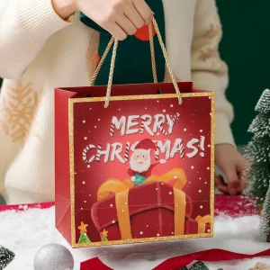 Custom Red Merry Christmas Lid Gift Box Set with Gift Bag - Image 3