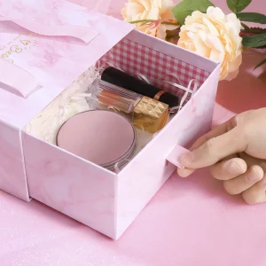 Custom Cute Pink Drawer Gift Box with Gift Bag - Image 4