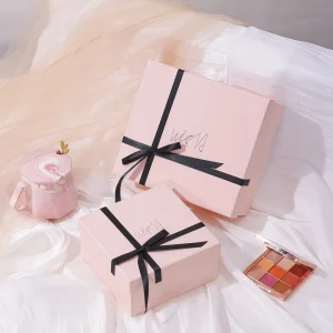 Custom Pink Gift Box Set with Gift Paper Bag Available in Various Sizes - Image 3