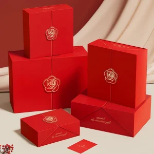 Romantic Red Heart Double Door Flip-Top Gift Box - Image 3