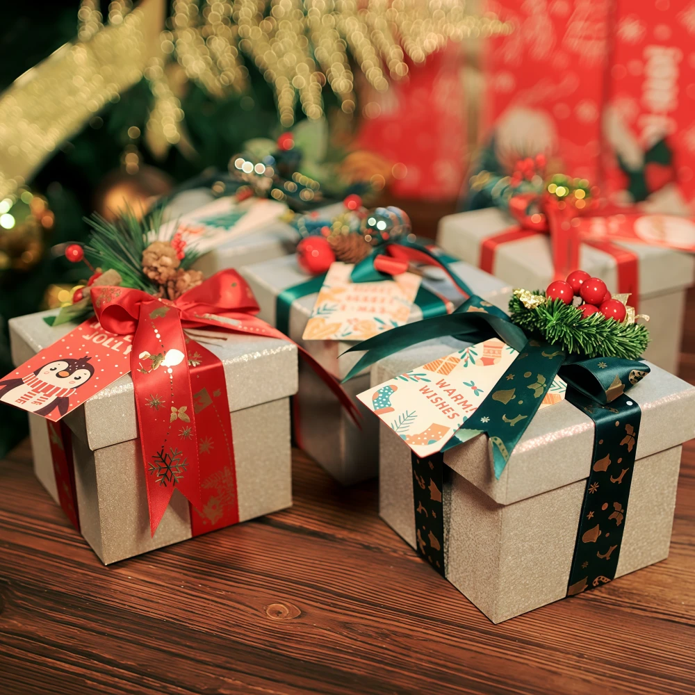 Custom Square Mini Christmas Lid Gift Box - Image 2