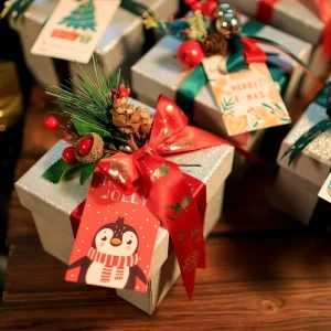 Custom Square Mini Christmas Lid Gift Box - Image 3