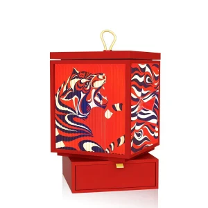 Custom Red Double-layer Rotation Unique Shape Drawer Gift Box - Image 4