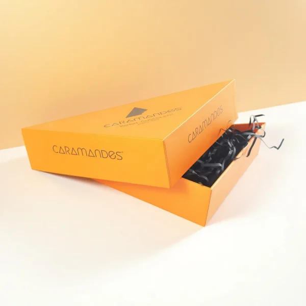 Custom Yellow Triangle Shape Unique Shape Gift Box