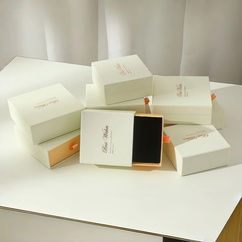 Custom Size & Logo White Drawer Gift Box Set - Image 3