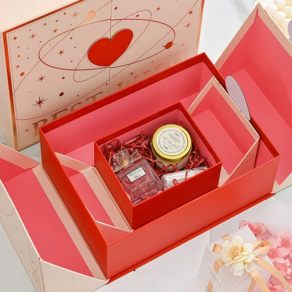 Valentine's Day Double Door Heart Flip-Top Gift Box